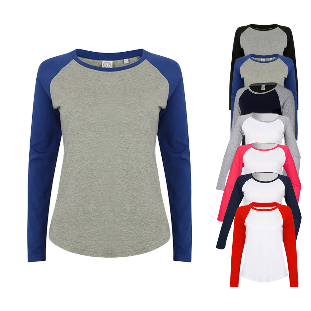 SF Women Damen Langärmeliges BaseballTShirt LONG SLEEVED BASEBALL T